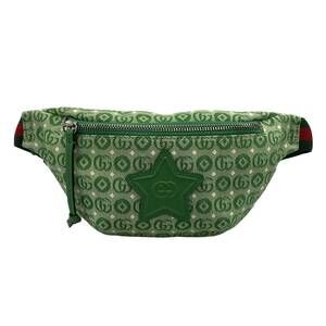 Gucci Interlocking G Children's Belt Bag Bum Bag 502095 Green Cream Jacquard